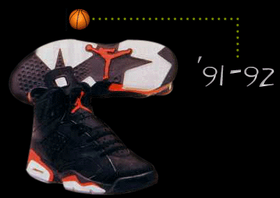 Sisè model de la línia Air Jordan, cronologia 91-92